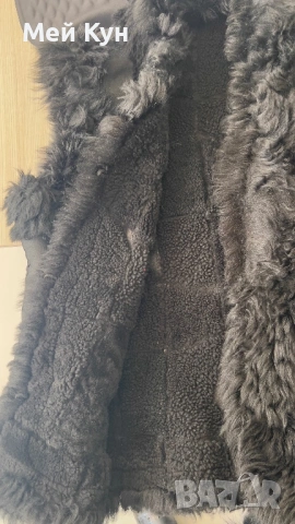 Черен елек от естествена кожа, снимка 3 - Елеци - 54245897