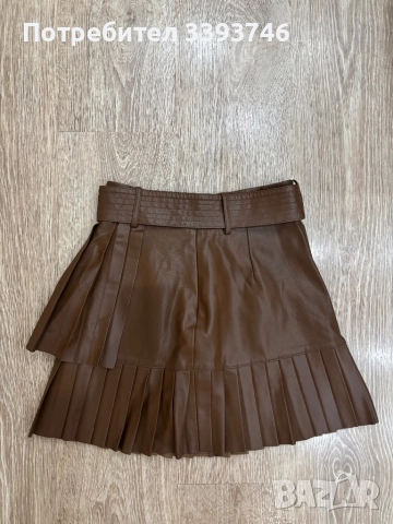 Кожена пола - Зара , снимка 2 - Поли - 52853019