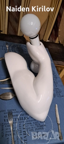 стена/настолна порцеланова лампа , снимка 3 - Настолни лампи - 52314825