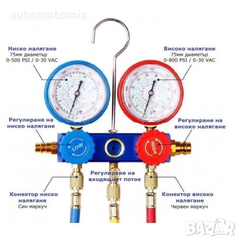 МАНОМЕТРИ ЗА ДИАГНОСТИКА НА ФРЕОН-134, снимка 3 - Аксесоари и консумативи - 42792203