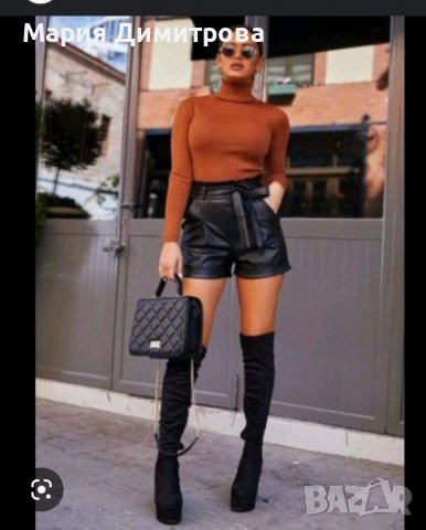 Кожен къс панталон (естествена кожа) Германия 🇩🇪 , снимка 6 - Къси панталони и бермуди - 37379423