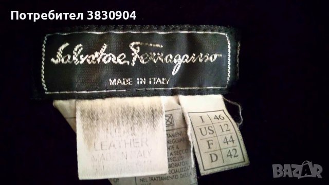 Кожено яке, Salvatore Ferragamo, IT 46, черно, снимка 5 - Якета - 42195480