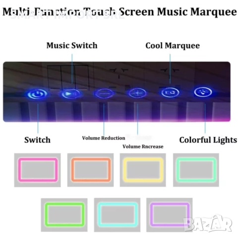 Интелигентно нощно шкафче Smart Heater LED, безжично зареждане, Bluetooth, черен, снимка 2 - Шкафове - 51996662