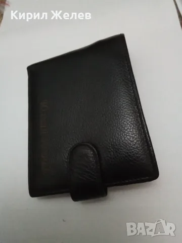 Черен мъжки портфейл от естествена кожа 54114