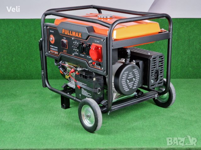 Генератор за ток монофазен с ел. стартер 6.5kw, снимка 5 - Генератори - 38246983