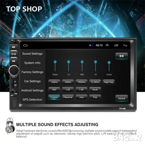 Мултимедия плеър с Андроид, 2DIN, двоен дин 2, навигация за кола камера за автомобил Android радио, снимка 8 - Аксесоари и консумативи - 49746447