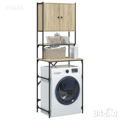 vidaXL Шкаф за пералня, дъб сонома, 68x48,5x194 см, снимка 5 - Шкафове - 56148230