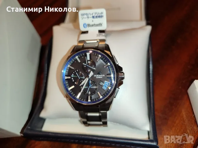 Мъжки използван часовник Casio Oceanus OCW-G2000-1AJF GPS,Bluetooth,Sapphire Cristal., снимка 2 - Мъжки - 55879528