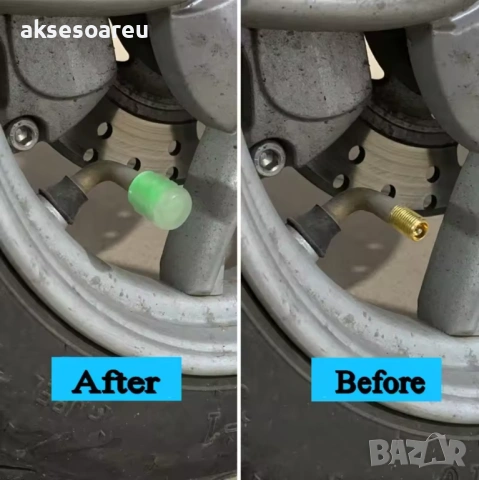 Комплект нови 16 бр. светещи капачки за вентили, флуоресцентни нощни светещи за декорация на кола, снимка 13 - Аксесоари и консумативи - 53901427