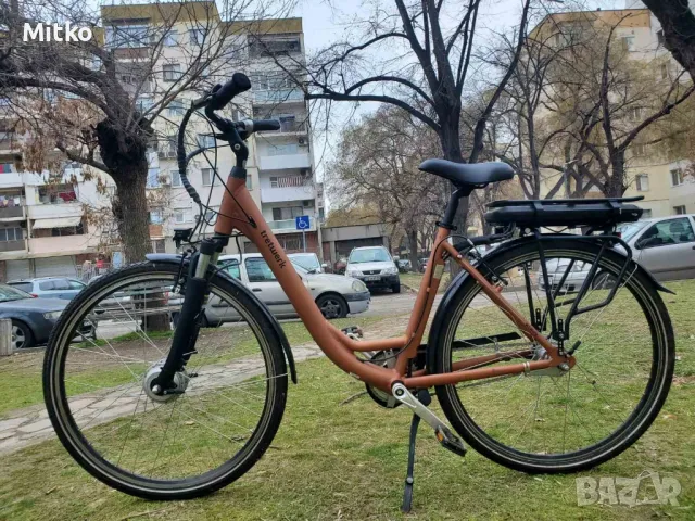 28 цола алуминиев електрически велосипед чисто нов на 250км работи перфектно оригинално зарядно , снимка 2 - Велосипеди - 49316571