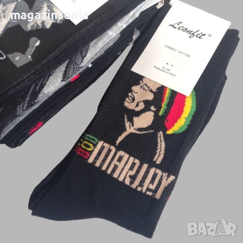 ''Bob Marley''Фенски мъжки памучни чорапи-атрактивни и модерни