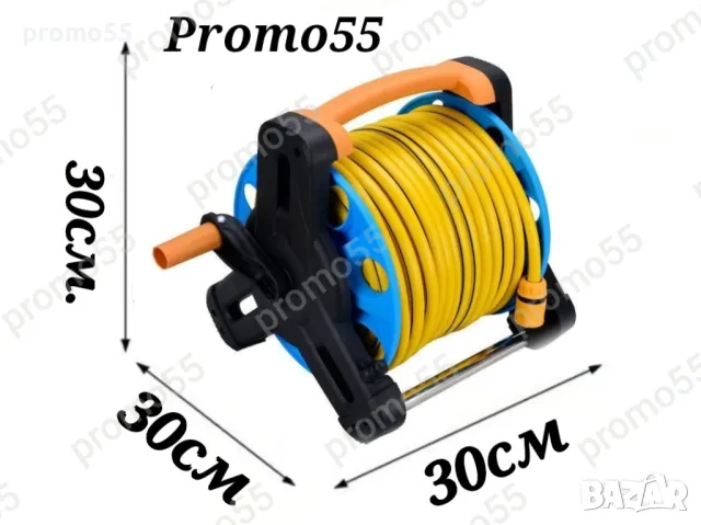 Преносима макара с градински маркуч 25м., пръскачка, накрайници, снимка 6 - Напояване - 49313110