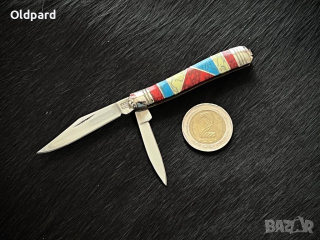 Висококачествен компактен колекционерски джобен сгъваем нож Stoneworx Peanut.(RR911), снимка 4 - Ножове - 42924947