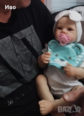 Реалистично бебе 45 см с изцяло винилови тяло, снимка 3 - Кукли - 54036674