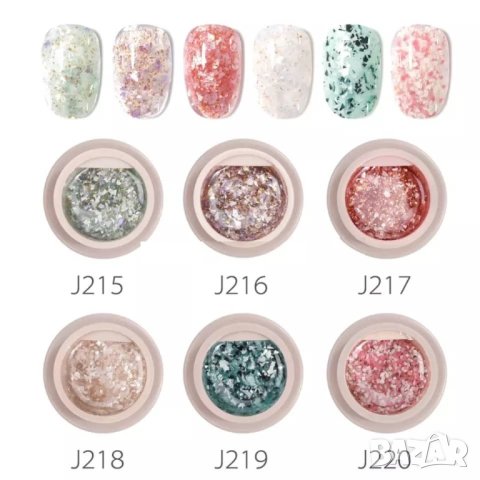 GD COCO гел лак минерал - мрамор ефект