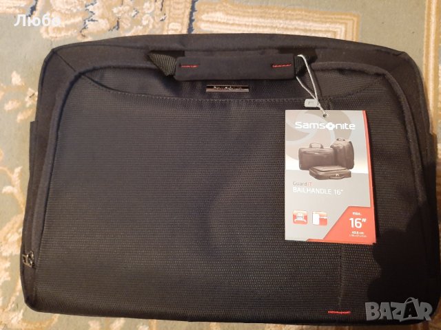 Samsonite Bailhandle Guardit 16" чанта за лаптоп, черна/сива