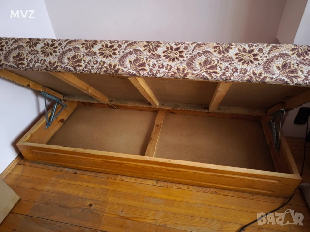 Масивно дървени легло с матрак и ракла, снимка 3 - Спални и легла - 54024558