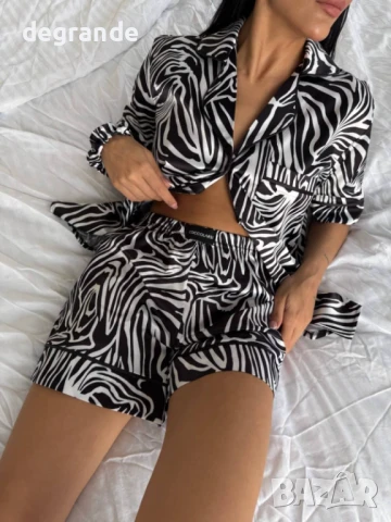 Луксозни сатенени комплекти налични в различни десени, снимка 13 - Пижами - 51195543