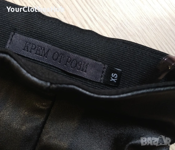 Крем от рози XS size Дамска кожена пола, снимка 3 - Поли - 53283105