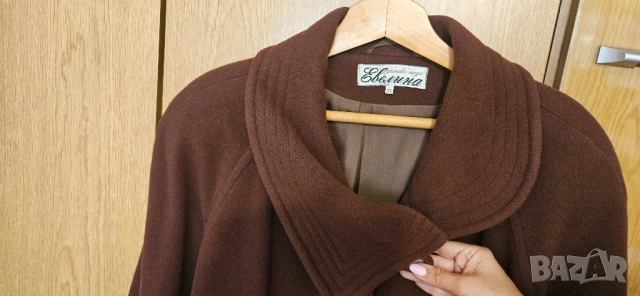 Кафяво дълго палто, XL, снимка 4 - Палта, манта - 51786666