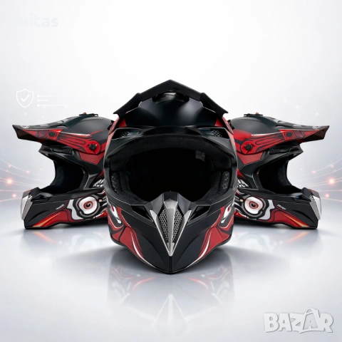 Кросова каска SPARK, Full Face, DOT Сертификат, Размер: S; M; L; XL, снимка 11 - Аксесоари за велосипеди - 50477896