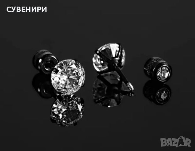 Мъжки обеци от неръждаема стомана , снимка 5 - Обеци - 51559722