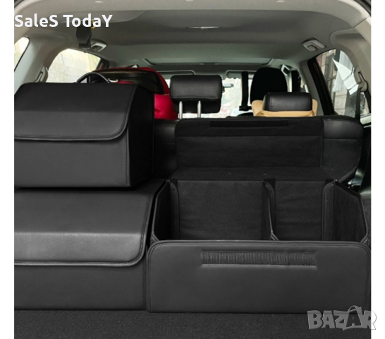 Кутия за багажник на автомобил, органайзер за принадлежности, чанта от еко кожа, 40 см, снимка 2 - Аксесоари и консумативи - 44693994