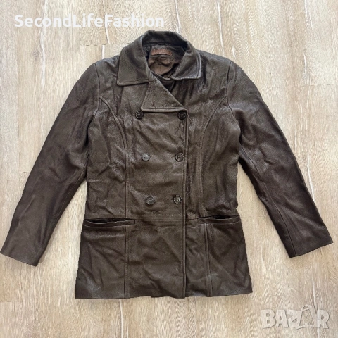 Дамско кожено яке Golden Bear San Francisco с двойно закопчаване, размер M, произведено в САЩ