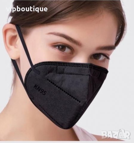 KN95 /FFP2 Черни и бели предпазни маски за лице , снимка 1 - Медицински консумативи - 31987650