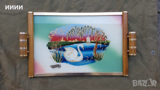 Поднос като картина, снимка 2 - Антикварни и старинни предмети - 53940350