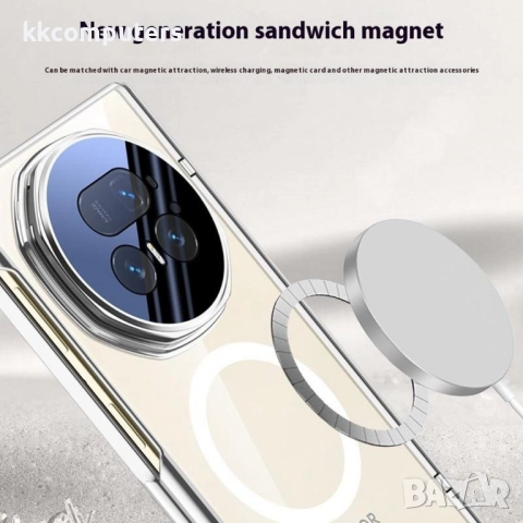 Honor Magic V5 5G Магнитен Калъф PC + Акрилен Гръб със Скрийн Протектор Anti-Spy и Стойка за Камера , снимка 9 - Калъфи, кейсове - 51439088