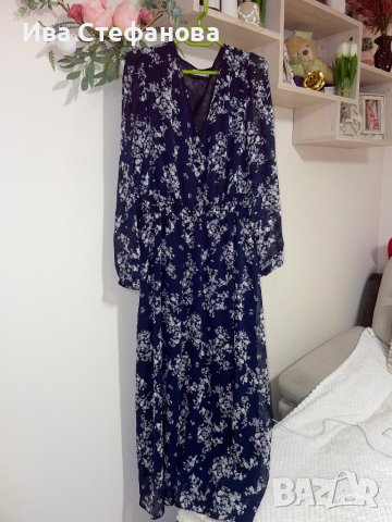 Разкошна феерична нова дълга елегантна романтична рокля Reaerved флорален нежен принт цветя , снимка 13 - Рокли - 42455741