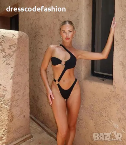 Цял бански костюм с изрязани детайли и плажна пола, снимка 2 - Бански костюми - 47759201