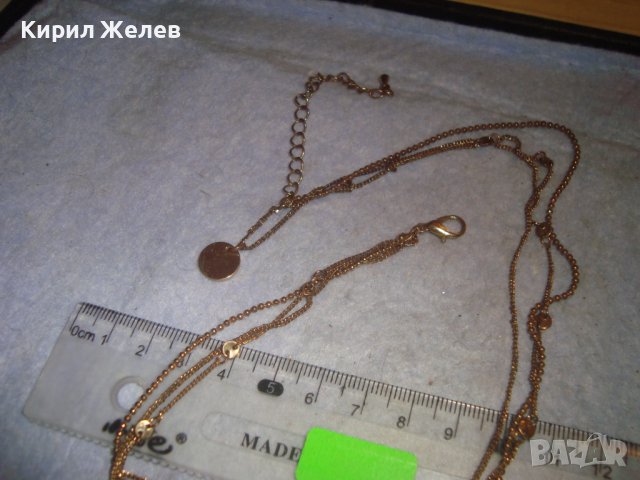 НЕЖНО ПОЗЛАТЕНО ВИНТИДЖ АРТ КОЛИЕ от БЛАГОРОДНА НЕРЪЖДАЕМА СТОМАНА СИНДЖИРЧЕ ВЕРИЖКА ЛАНЧЕ 29063, снимка 6 - Колиета, медальони, синджири - 37722333