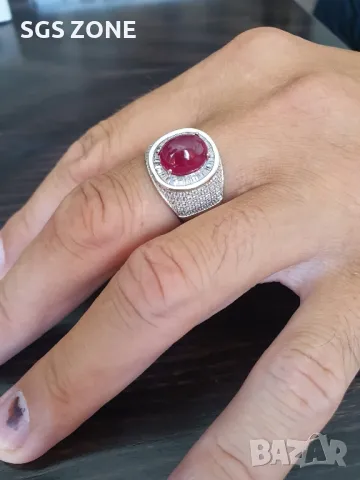 Мъжки Сребърни Пръстени с Естествени Камъни