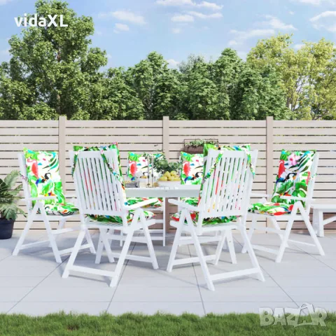 vidaXL Възглавници за столове с облегалки 6 бр шарени Оксфорд плат（SKU: 377655）, снимка 2 - Градински мебели, декорация  - 56077348