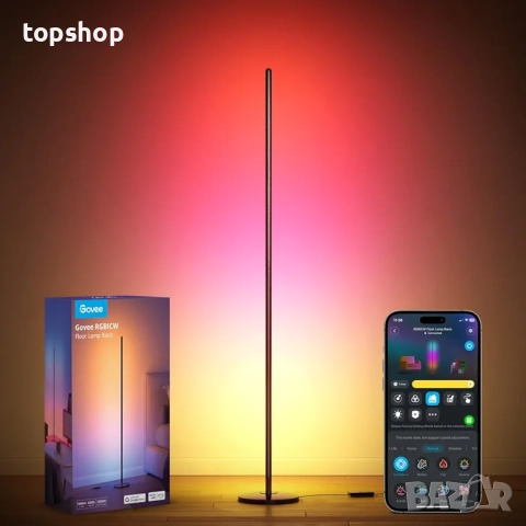 Чисто нова подова лампа Govee RGBIC Basic, LED ъглова лампа, работеща с Alexa, 1000 лумена ...