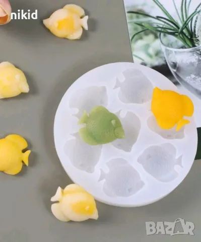 7 риби риба силиконов молд форма фондан шоколад смола гипс, снимка 2 - Форми - 48855978