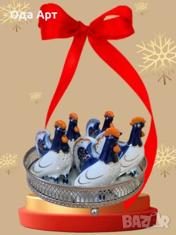 Петел и пуйка. Руски порцелан, ЛФЗ, солница, пиперник, снимка 5 - Други - 53036389