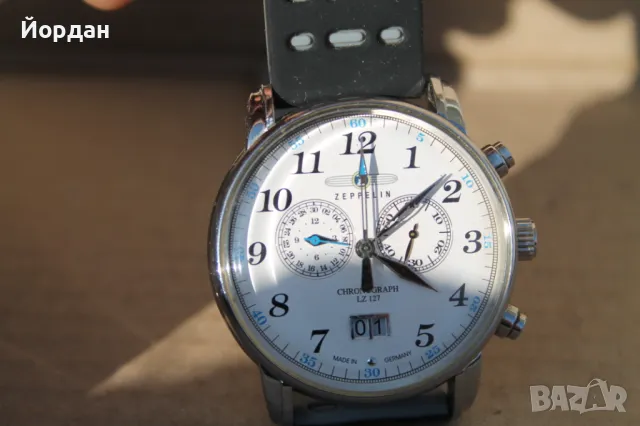 Немски мъжки часовник хронограф ''Zepelin Lz127 '', снимка 3 - Мъжки - 49392101