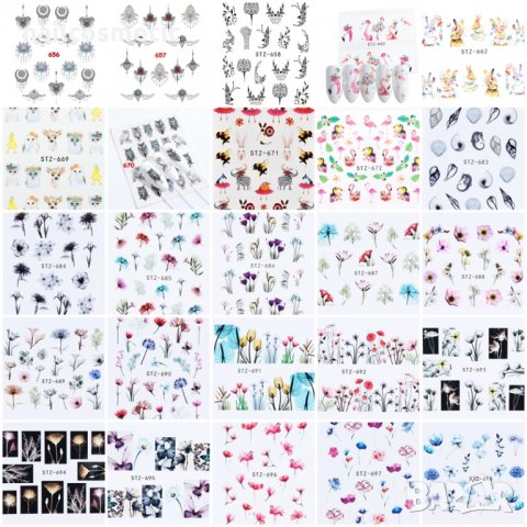 Водни стикери за маникюр, снимка 2 - Продукти за маникюр - 19002069