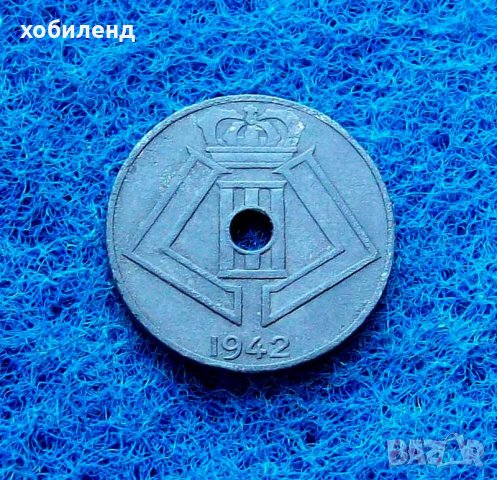 10 центимес Белгия 1942-редки, снимка 2 - Нумизматика и бонистика - 32028631