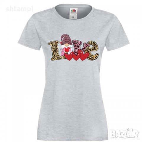 Дамска тениска Love Gnome Valentine's 12, снимка 8 - Тениски - 35552112