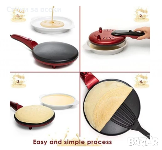 Електрически тиган за палачинки и пролетни рулца TV515, снимка 2 - Други - 53308349
