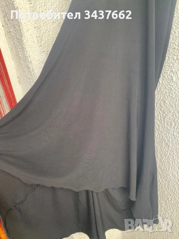 Рокля черна асиметрична, снимка 4 - Рокли - 50837489