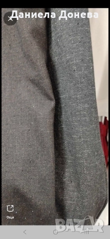 Дамски сив панталон с камъчета, снимка 3 - Панталони - 52422846