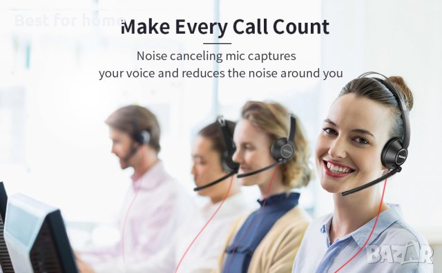 Висококачествени+ USB слушалки с микрофон BINNUNE BH01, снимка 4 - Слушалки и портативни колонки - 39646137