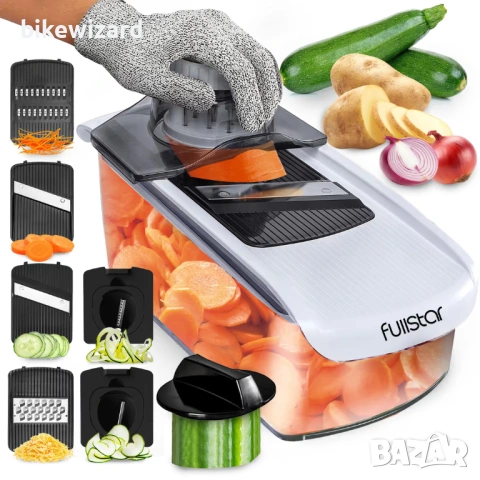 Кухненска резачка за зеленчуци Mandoline 6 в 1 с резачка Julienne и ренде за сирене  НОВО