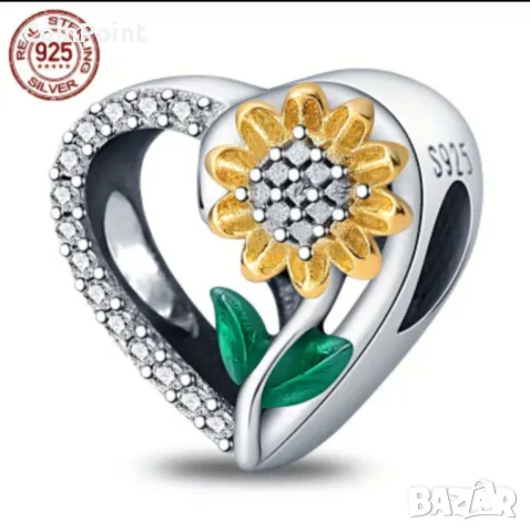 Сребърен талисман за Пандора , снимка 2 - Гривни - 49229504