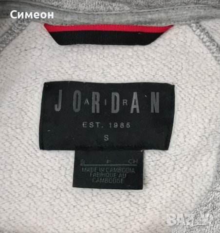 Jordan AIR Nike Jumpman Hoodie оригинално горнище S Найк памук суичър, снимка 3 - Спортни дрехи, екипи - 44157706
